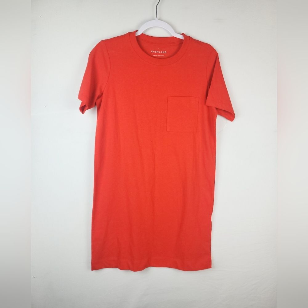 Everlane The Organic Cotton Weekend Tee Dress Red Xsmall